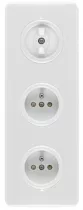 Double interrupteur simple rotatif en bakelite blanche (186885)