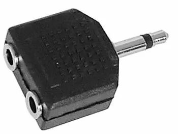 Double jack femelle 3.5mm mono vers jack male 3.5mm mono (CAA16)