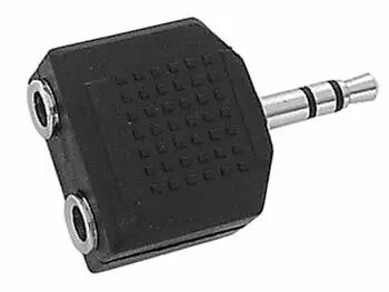 Double jack femelle 3.5mm stereo vers jack male 3.5mm stereo (CAA19)