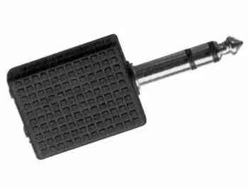 Double jack femelle 3.5mm stereo vers jack male 6.35mm stereo (CAA33)