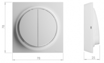 Double va-et-vient 10AX blanc monobloc de la collection Neo de Fontini (28302052)