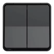 Double va et vient en saillie mureva IP55 gris (MUR35022)
