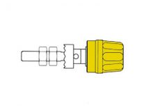 Douille 4mm - longue tige - jaune (pk 10a) (HM2430A)