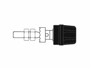 Douille 4mm - longue tige - noir (pk 10a) (HM2400A)