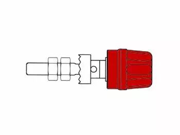Douille 4mm - longue tige - rouge (pk 10a) (HM2410A)