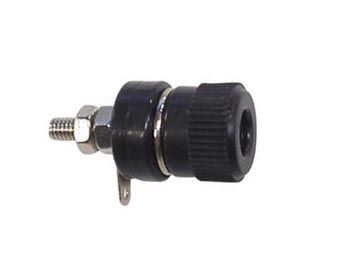 Douille 4mm nickelee - noir (CM27B)