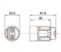 Douille blanche E14 pour support de fausses bougies diamètre 24mm (140235)
