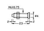 Douille chassis d:4mm non isole