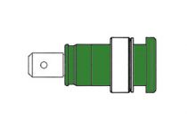 Douille de securite isolee 4mm, vert (seb 2620-f6,3) (HM2441S)