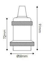 Douille E27 Acier Fileté Rétro Bronze (187551)
