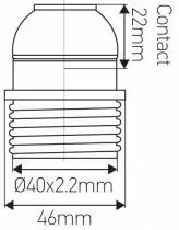 DOUILLE E27 AVEC PORTEE VA MONTEE BLANCHE