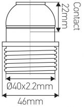 DOUILLE E27 AVEC PORTEE VA MONTEE OR