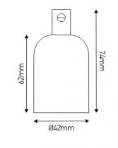 Douille E27 en Acier couleur bronze (187548)
