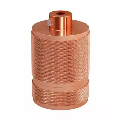 douille E27 en aluminium molet� avec double bague pour abat-jour 6 - Cuivre