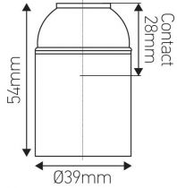 DOUILLE E27 LISSE MONTEE OR