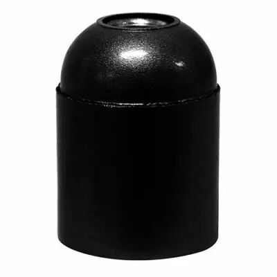 DOUILLE E27 LISSE NOIRE CULOT TERRE MONT�E