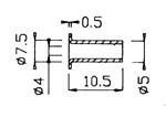 Douille femelle d:4mm non isolee