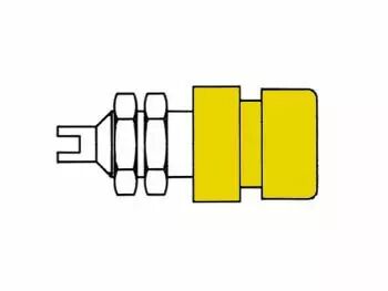 Douille standard 4mm isolee - jaune (bil 20) (HM2431)
