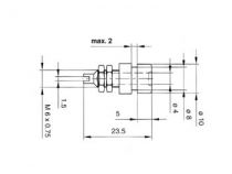 Douille standard 4mm isolee - jaune (bil 20) (HM2431)