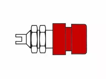 Douille standard 4mm isolee - rouge (bil 20) (HM2411)