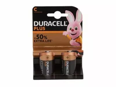 Duracell - Pile Alcaline Plus 1.5 V C LR14 - 2 pcs (BDPPLR14-BL2)