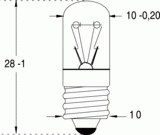 E10 10x28 10v 50ma (115124)