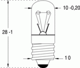 E10 10x28 7,5v 1w 6 lum 5000h (115086)