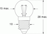 E10 15x28 1,5v 300ma (114927)