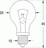 E10 25x45 125v 15w (124226)