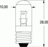 E10 9x28 110v 1,1ma fluo (119690)