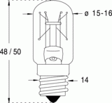 E14 16x48 130v 15w (118583)