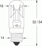 E14 16x54 10/15w 220 / 260v (118433)