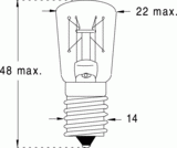 E14 22x48 12v 10w (118823)