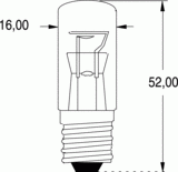 E14 ve 14x52 110v 3,5ma fluo (120041)