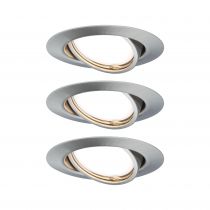 EBL Base Coin orientable LED 3 niv grad 3x5W 230V 51mm Acier br./métal (93425)