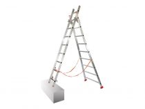 Echelle combinée, aluminium, type ATLANTA, longueur : 2,3m, 2 x 8 marches (FAC-ATL230-2)