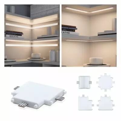 Eclairage de meubles connecteur en T Clever Connect Border Blanc d�poli 12 V (99965)
