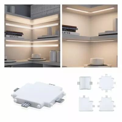 Eclairage de meubles connecteur en X Clever Connect Border Blanc d�poli 12 V (99966)