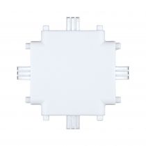 Eclairage de meubles connecteur en X Clever Connect Border Blanc dépoli 12 V (99966)