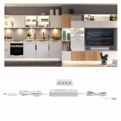 Eclairage de meubles driver Clever Connect max. 25W 12V CC avec bo�tier de distribution 4x blanc (99947)