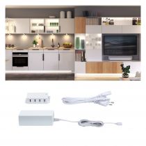 Eclairage de meubles driver Clever Connect max. 36W 12V CC avec boîtier de distribution 8x blanc (99948)