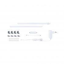 Éclairage sous-meubles LED Inline Kit de 2 2x4W 350x26mm 2x350lm 24V  Blanc dépoli