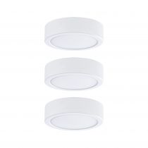 Eclairage sous-meubles LED Pukk 3x3,5W 65mm 3x300lm 230V rond Blanc (99989)