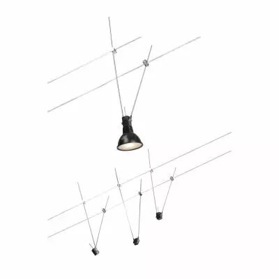 Eclairage sur cable tendu  Simple max 3x10W GU5,3 Chrome 30VA M�tal (94455)