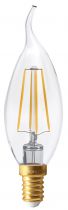 Ecowatts - Flamme \ Coup de Vent\  Filament LED 4W E14 2700K 470Lm Claire (998666)