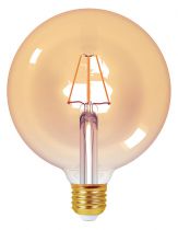 Ecowatts - Globe G125 Filament LED 4W E27 2200K 360Lm Ambrée (998672)