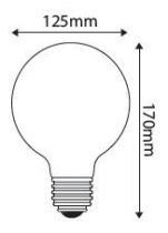 Ecowatts - Globe G125 Filament LED 4W E27 2200K 360Lm Dimmable Ambrée (998683)
