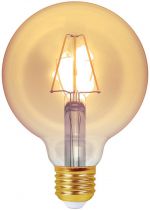 Ecowatts - Globe G95 Filament LED 4W E27 2200K 320Lm Dimmable Ambre (998682)