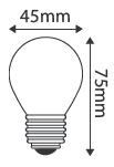 Ecowatts - Sphérique G45 Filament LED 4W E27 4000K 440Lm Claire (998686)