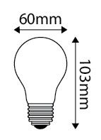 Ecowatts - Standard A60 Filament LED 4W E27 2700K 420Lm Mat (998622)